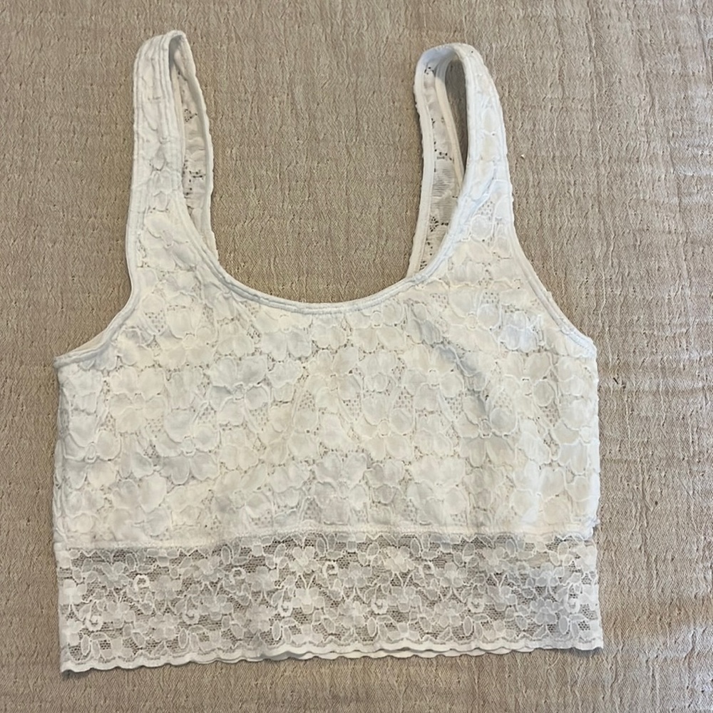 White lace bralette